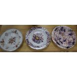 Four Spode or Copeland and Garrett Imari pattern plates and one other