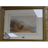 Thomas Baker of Leamington (1809-1869), watercolour River landscape, signed and dated 1836