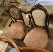 Two Victorian nursing chairs