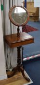 A late Victorian walnut shaving stand