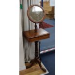 A late Victorian walnut shaving stand