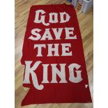 A God Save The King vintage flag / banner