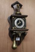 A Dutch 18th century style wall clock height 52cm