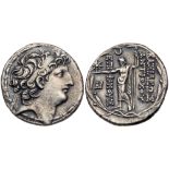 Antiochos VIII Epiphanes. Silver Tetradrachm (16.04 g), sole reign, 121/0-97/6 BC. VF