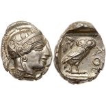 Attica, Athens. Silver Tetradrachm (17.20 g), ca. 454-404 BC. MS