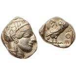 Attica, Athens. Silver Tetradrachm (17.20 g), ca. 454-404 BC. EF