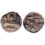 Phoenicia, Sidon. Time of Baalshallim I-Ba’ana. Silver 1/16 Shekel (0.65 g), ca. 425-402 BC. VF