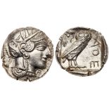 Attica, Athens. Silver Tetradrachm (17.20 g), ca. 454-404 BC. MS