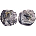 Phoenicia, Byblos. Uncertain king. Silver 1/16 Stater (0.56 g), before 450 BC. VF