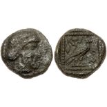 Philistia, Gaza. Silver Drachm (3.66 g), 5th century-333 BC. F