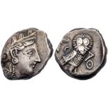 Attica, Athens. Silver Tetradrachm (16.83 g), ca. 350-294 BC. VF