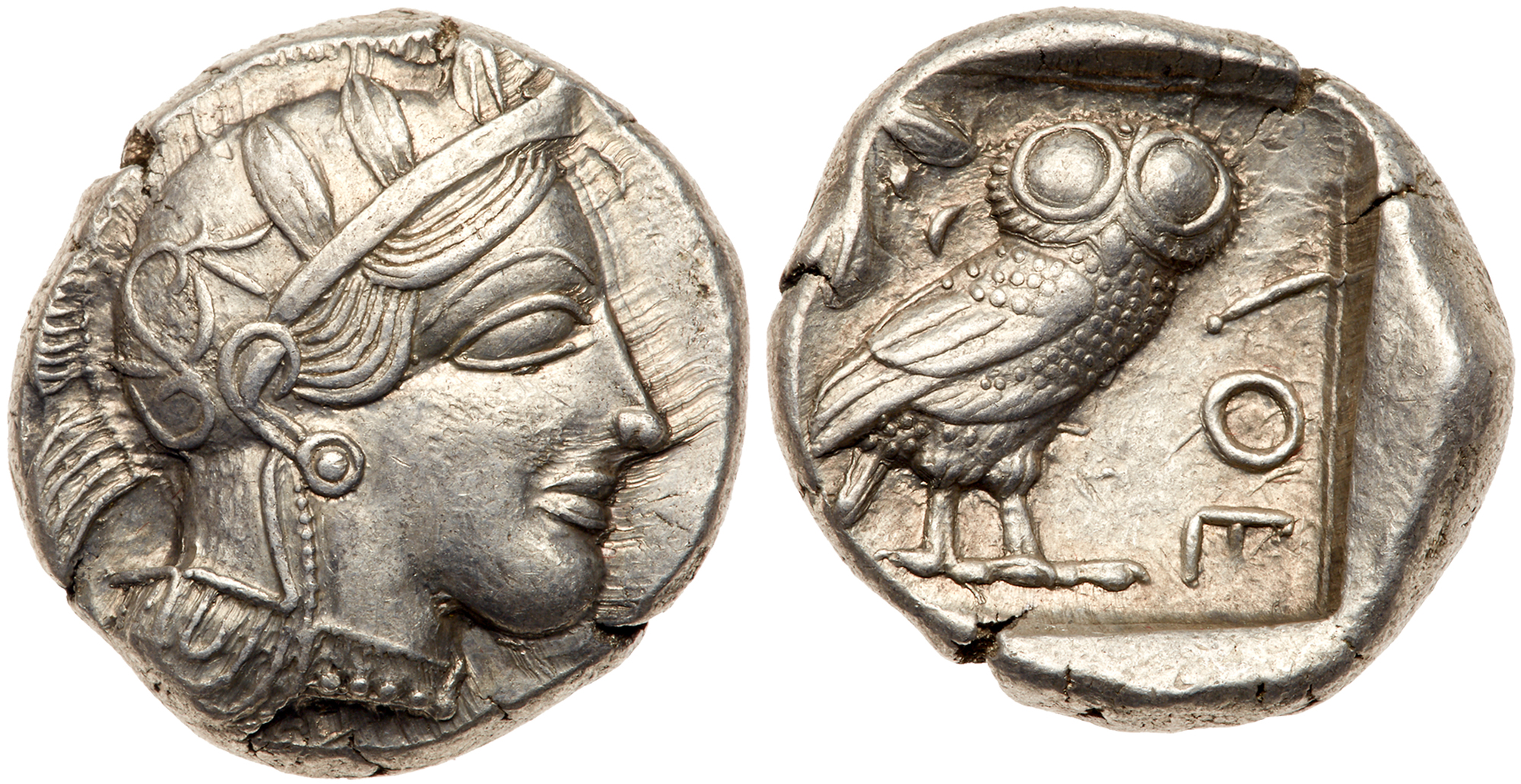 Attica, Athens. Silver Tetradrachm (17.17 g), ca. 454-404 BC. EF