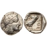 Attica, Athens. Silver Tetradrachm (17.17 g), ca. 454-404 BC. EF