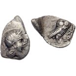 Philistia, Gaza. Silver Drachm (3.75 g), 4th century-333 BC.. VF