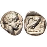 Attica, Athens. Silver Tetradrachm (17.19 g), ca. 454-404 BC. EF