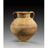 Amphora of the Bichrome Painted Ware. Eastern Mediterranean, 750 - 600 B.C. One handle and several