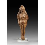 Figure of Isis-Aphrodite. Ptolemaic, 3rd - 2nd century B.C. Slip with fissures and chipped off at