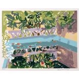 DAVID KENNING (BRITISH, B.1933) 'La Piscina', screenprint, limited edition 47/60, signed in pencil