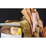 ASSORTED LEATHER & SKINS (two boxes).