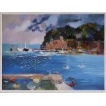 FRANK ARCHER, R.W.S. (BRITISH, 1912-1995) Dartmouth from Kingswear, lithograph, limited edition