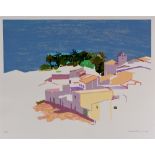 DAVID KENNING (BRITISH, B.1933) Village rooves, screenprint, limited edition 4/80, signed in