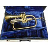 AN ELKHART INDUSTRIES BLESSING FLUGELHORN serial number 251719, cased.