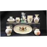 CRESTED CHINA - ASSORTED Approximately forty-six pieces, most by Goss, including a Shrewsbury