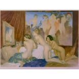 SIR WILLIAM RUSSELL FLINT, R.A. (BRITISH, 1880-1969) 'Models for Goddesses', colour print, signed