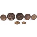 COINS - GREAT BRITAIN comprising a George III halfcrown, large bust, 1817; George IV crown, 1822 (