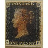 STAMPS - A GREAT BRITAIN COLLECTION including a QV 1d. black, CF, three margins (narrow left upper),