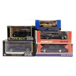 FIVE RUSSIAN 1/43 SCALE DIECAST MODEL CARS including Zil and GAZ Chaika limousines, each mint or