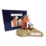 A YAMATO TINTIN 'ON THE MOON' FIGURINE overall 15cm high, boxed.