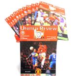 FOOTBALL - PROGRAMMES, MANCHESTER UNITED Twenty-six home programmes, comprising Volume 60 Nos 1-26