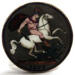 AN ENAMELLED BROOCH fashioned from a George IV crown, 1822 (tertio).