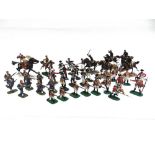 ASSORTED PLASTIC MODEL SOLDIERS by Armies in Plastic (16), Elastolin (1) and others (22), all