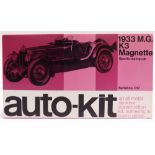 A 1/24 SCALE WILLS FINECAST AUTO-KIT NO.017, 1933 M.G. K3 MAGNETTE white-metal, unbuilt, boxed.
