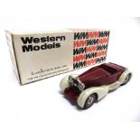 [WHITE METAL]. A 1/43 SCALE IDEM NO.9, DELAGE D8S, maroon over cream, in a Western Models box, (