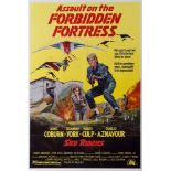 A FILM POSTER, 'ASSAULT ON THE FORBIDDEN FORTRESS' starring James Coburn and Susannah York, 103.
