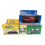 FIVE ASSORTED DIECAST MODEL VEHICLES by Atlas Dinky (3) and Lledo / Corgi Vanguards (2), each mint