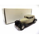 [WHITE METAL]. A 1/43 SCALE TIN WIZARD NO.3.01, BUGATTI TYPE 46 CABRIOLET fawn with a dark brown