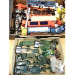 ASSORTED DIECAST & OTHER MODEL VEHICLES including military, variable condition, all unboxed, (two