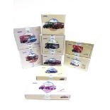 NINE CORGI CLASSICS DIECAST MODELS including six two-model sets, buses and commercial vehicles, each