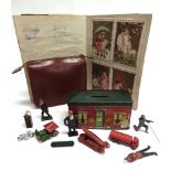 ASSORTED COLLECTABLES comprising a Sharp's Super-Kreem toffee tin in the form of a house, 12cm wide;