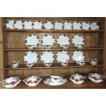 A COLLECTION OF ROYAL ALBERT 'OLD COUNTRY ROSES' DINNERWARE comprising eight dinner plates, ten side