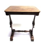 A WILLIAM IV MAHOGANY SIDE TABLE the rectangular top 54cm x 40cm, with moulded frieze drawer (