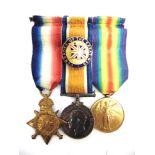 A GREAT WAR TRIO OF MEDALS TO GUNNER J.H. WILLIAMS, ROYAL ARTILLERY comprising the 1914-15 Star (