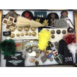 ASSORTED MILITARIA comprising a set of Great War West Somerset Yeomanry tunic buttons by Firmin,