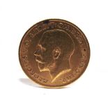 GREAT BRITAIN - GEORGE V, HALF SOVEREIGN, 1911