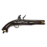 AN EAST INDIA COMPANY BAKER'S PATTERN FLINTLOCK CAVALRY PISTOL, FOR MADRAS circa 1819-39, the walnut