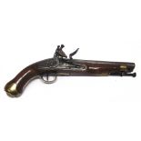 AN EAST INDIA COMPANY FLINTLOCK CAVALRY PISTOL circa 1811-18, first issue, the walnut three-